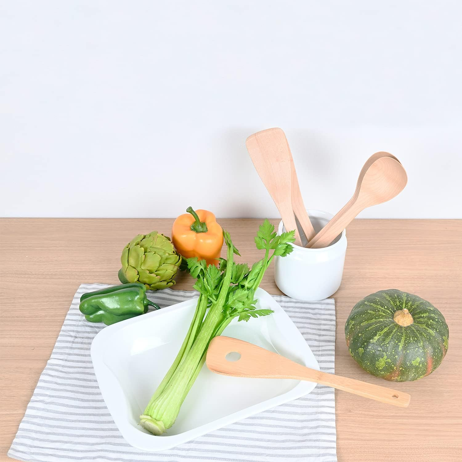 Daily Tools Perforated Cooking Spatula 11.8 Inches (30 Cm), Natural Bamboo Made in Japan, Brown