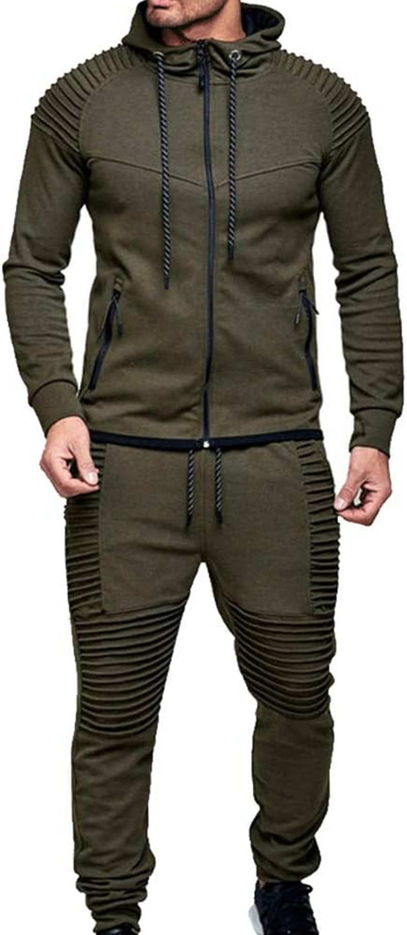 Amropi Men'S Jogging Suit, Tracksuit, Sportswear, Men'S Sweat Jacket and Tracksuit Bottoms, Sports Suit image number 2