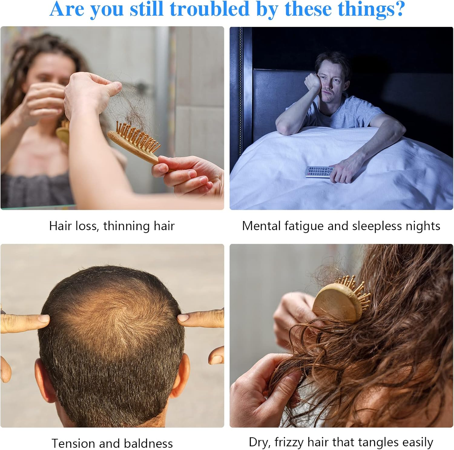 Ikeener Hair Growth Laser Small Comb,Red and Blue Light to Eliminate Hair Loss,Red Light Therapy Promote Hair Regrowth,Stimulate Hair Follicle Activation,Hair Repair,Head Scalp Massage Stress Relax image number 3