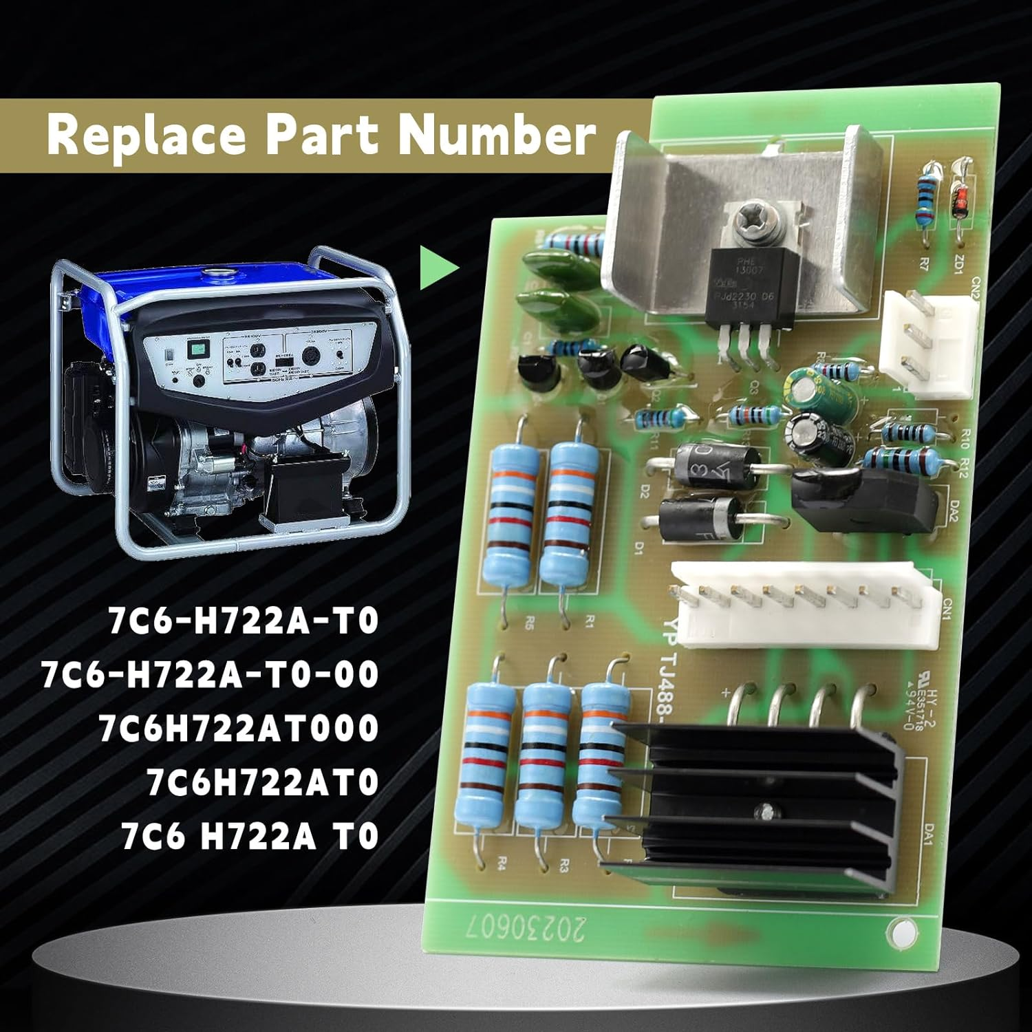 7C6-H722A-10 Voltage Regulator Replacement for Yamaha Generator image number 4