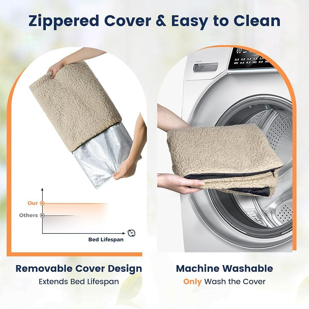 Self Heating Pet Blanket,Pet Heating Pad for Dog & Cat,Cozy, Warm & Comfortable Pet Bed for Cats and Kittens,Self-Warming Design,No Electricity Required,For Medium Small Dogs Kitten image number 2