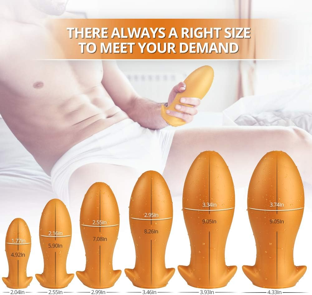 Super Big Butt Plug Trainer, FST Liquid Silicone Plug Prostate Massage Anus Dilator Ball for Beginner Advanced Men Women image number 4