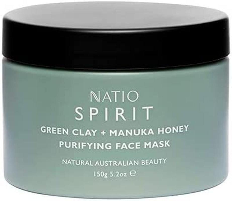 Natio Australia Spirit Green Clay + Manuka Honey Purifying Face Mask 150G - Clay Mask for Face & Body - Clean Pores & Banish Congestion- Made for All Skin Types - Made in Australia image number 3