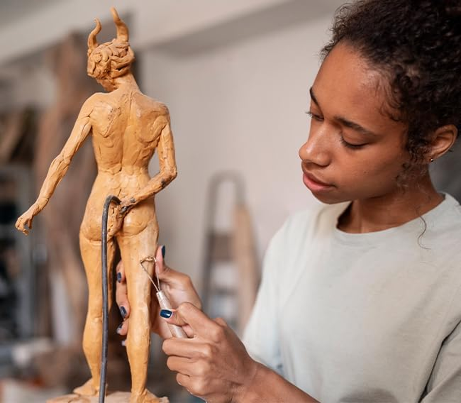 Professional 24-Piece Polymer Clay Tools Kit - Sculpting, Modeling, and Carving Set for Clay Art - Ideal for Beginners and Experts image number 4