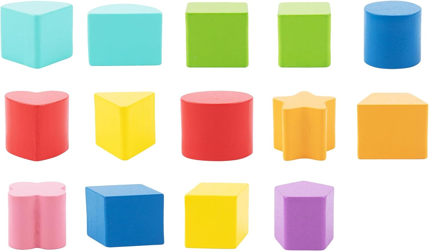 Tooky Toy Woode Shape Sorter Pull along Cart with Wooden Blocks Toddler Toy image number 5