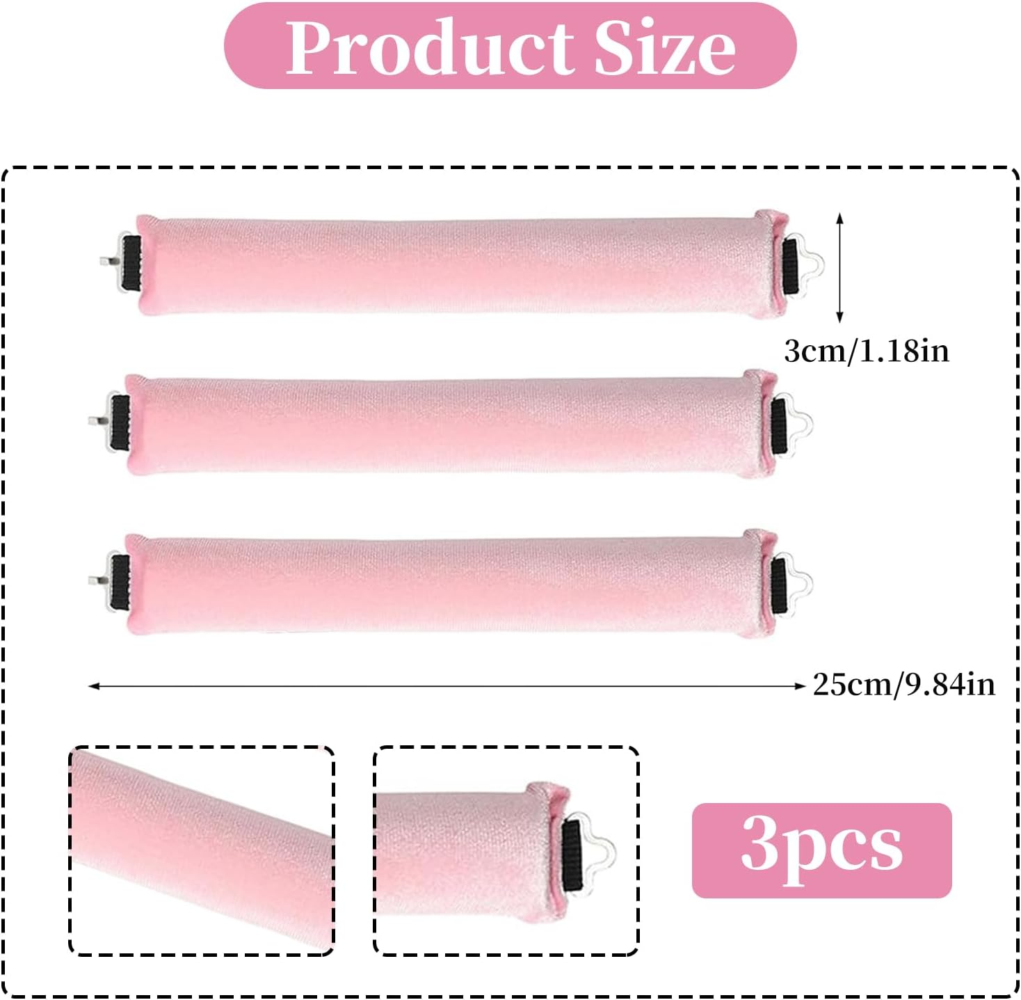 Pack of 3 Heat-Free Curls - Heatless Curls Band, Curls without Heat for Long Hair & Overnight Use image number 4