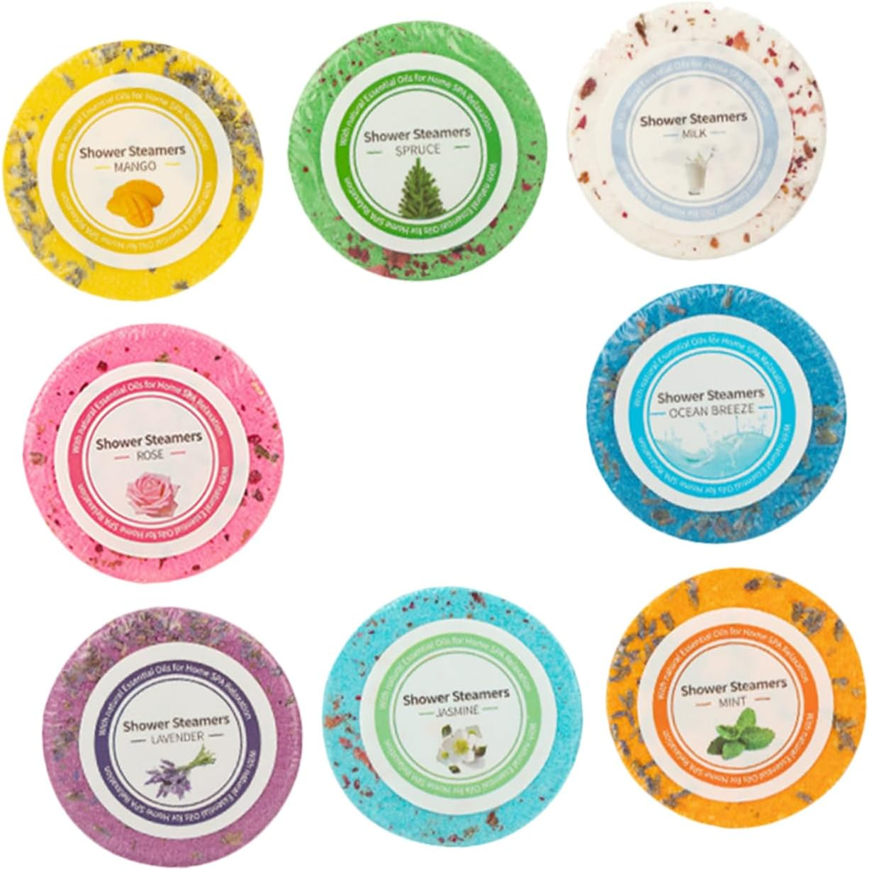 Aromatherapy Bath Tablets 8Pcs Essential Oil Shower Drops for Relaxing Spa Experience for Hotels and Home Baths image number 5