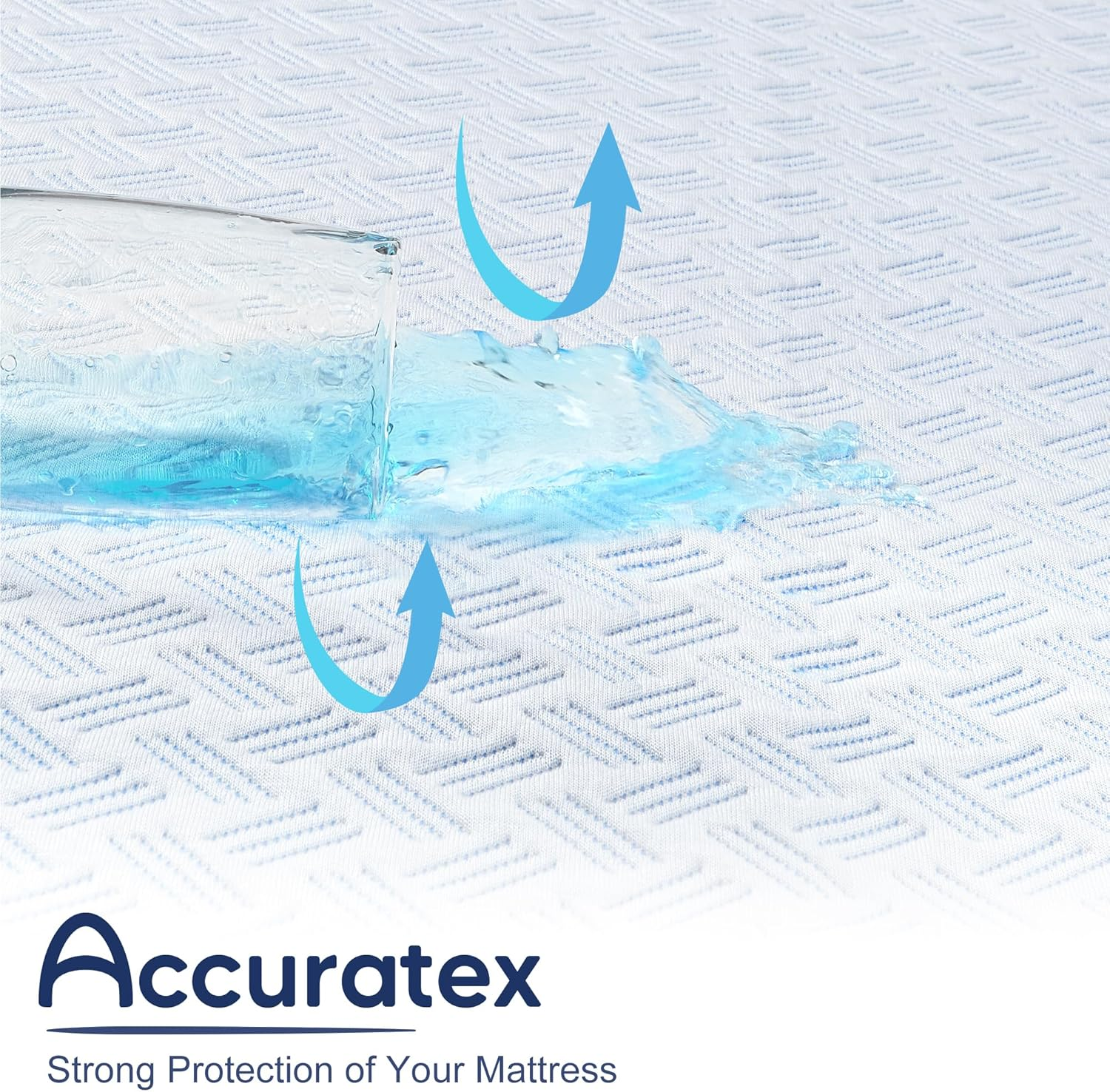 ACCURATEX Mattress Protector Queen Size - 100% Waterproof Breathable&Cooling 3D Air Mattress Cover -Soft Smooth Noiseless Mattress Pad Cover,40Cm Fitted Deep Pocket(153Cm&times;203Cm) image number 3