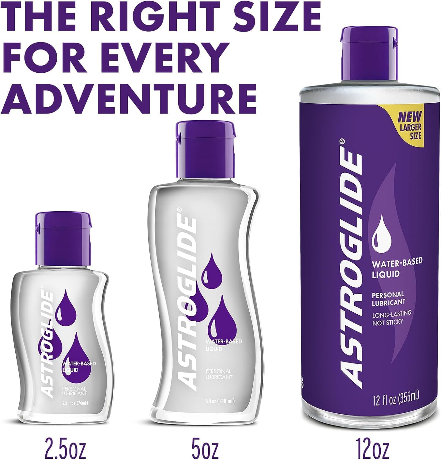 Astroglide Liquid, Water Based Personal Lubricant, 2.5 Oz. (Pack of 3) image number 1