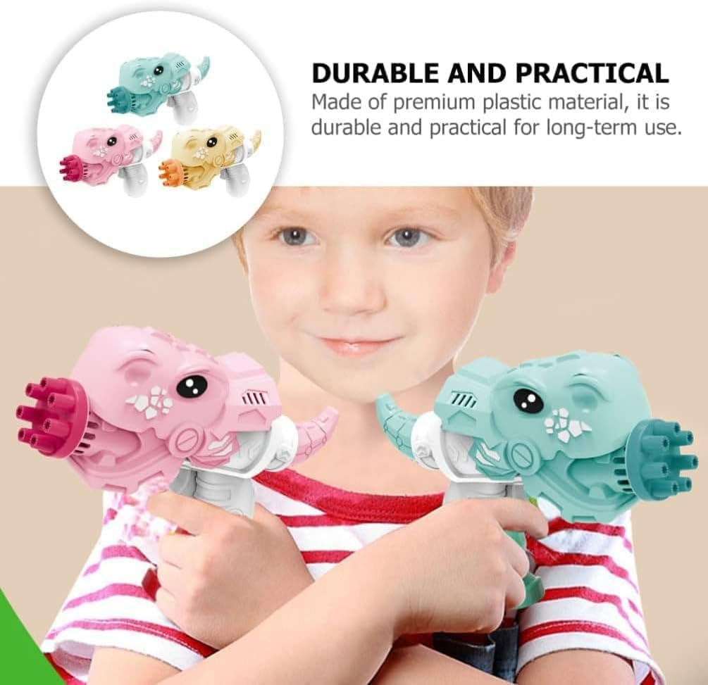 Automatic Bubble Maker for Kids - Indoor and Outdoor Party Toy (Dinosaur Bubble Gun) image number 3