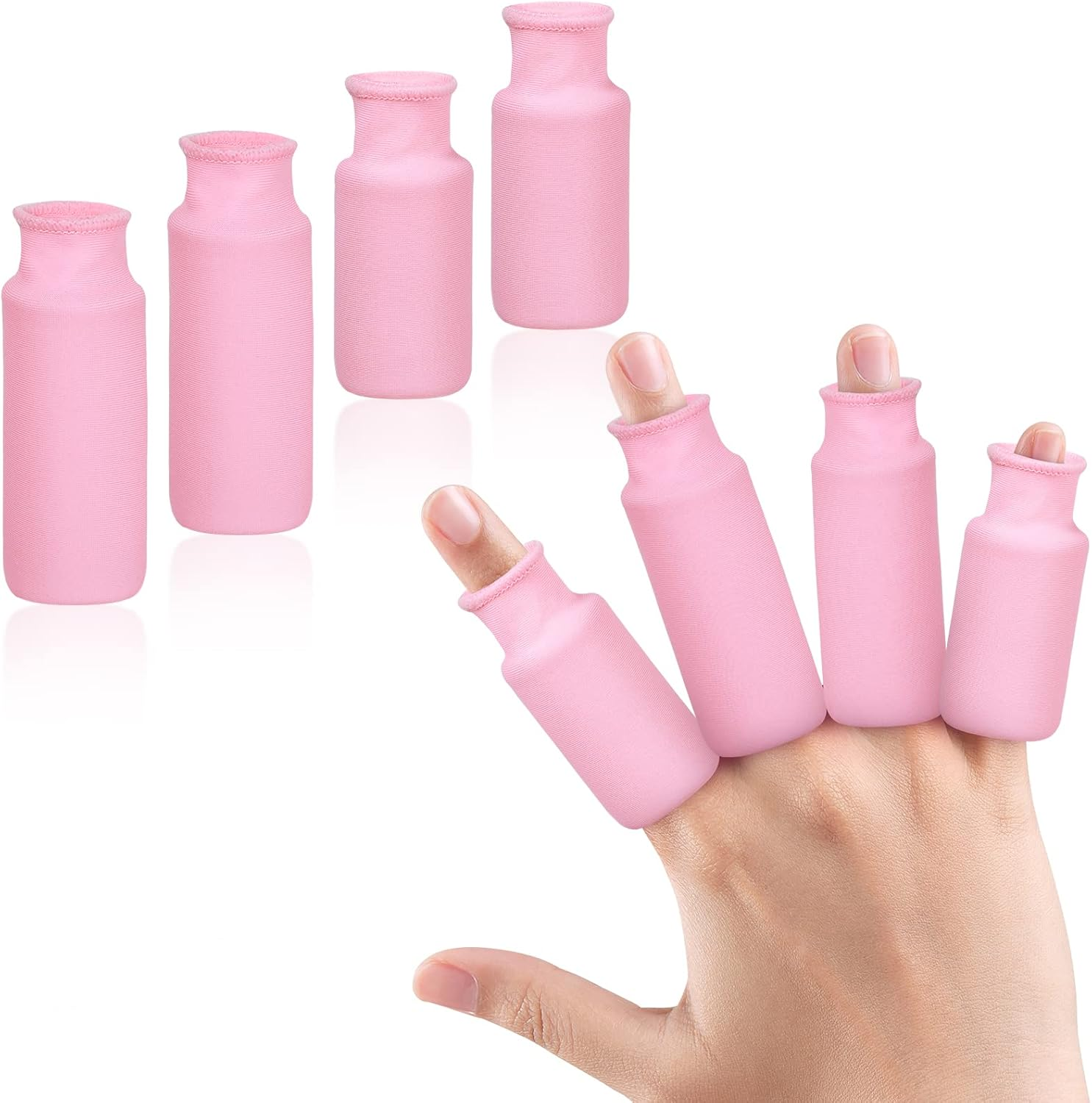 Finger Ice Sleeves 4 Ice Packs for Fingers, Thumbs & Toes Hot Cold Therapy for Arthritis, Tendinitis, Trigger Finger and Swollen Finger image number 1