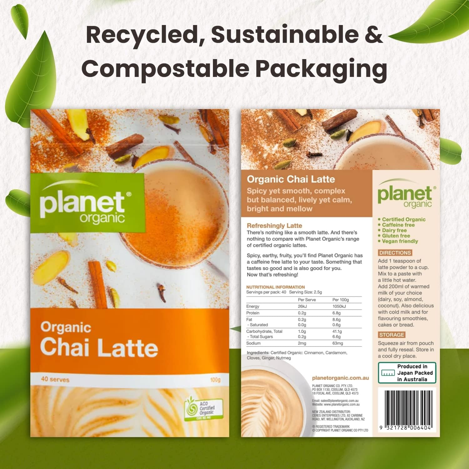 Planet Organic Organic Chai Latte, 100G image number 6
