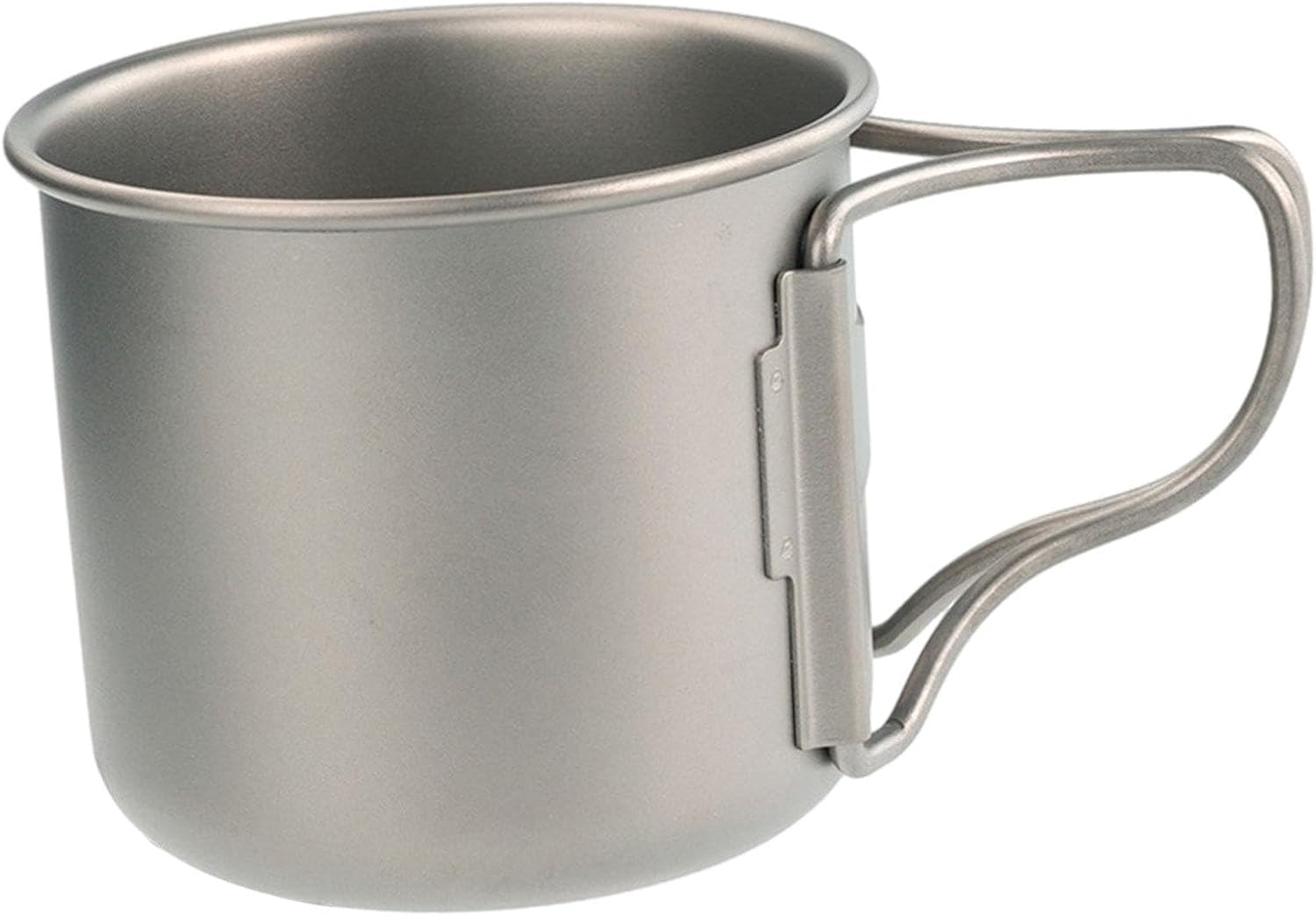 Eigell Titanium Cup Camping Cups Drinkware Metal Cups Travel Cup Outdoor Mug with Foldable Handle for Hiking Picnic Kitchen Campsite image number 2