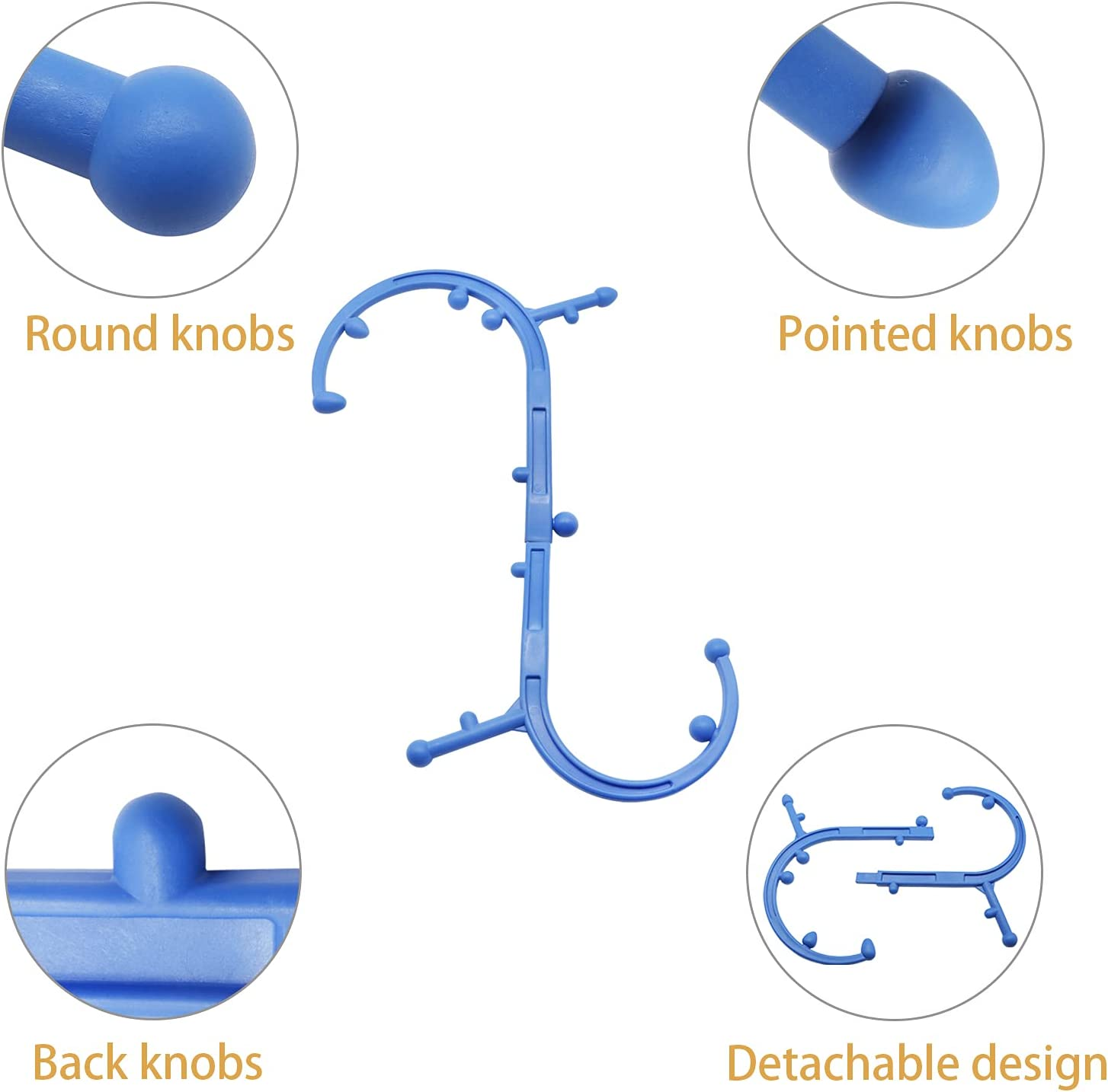 Trigger Point Massager Valuehall Myofascial Release Tool Trigger Point Therapy Self Massage Tool Handheld Massage Stick Tool for Deep Muscle Pain Relief in Back Neck Feet Body V3C01 image number 3