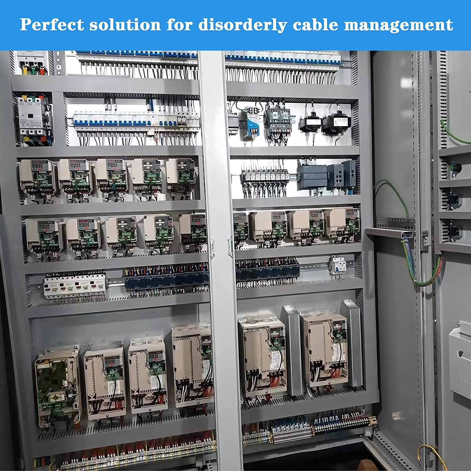 Adyawen 2''X2''Server Rack Cable Management, 6.4FT Cable Duct Cable Raceway Kit, Electrically Safe PVC for Network Cable Management, Open Slot Wire Raceway for Computer under Desk, Wire Duct 2 X 3.2FT image number 6