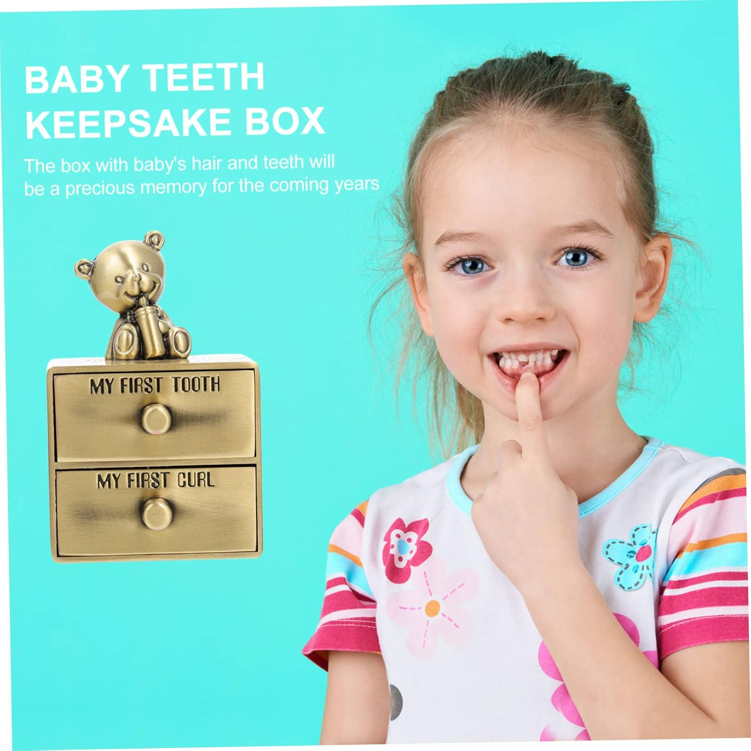 Abaodam Deciduous Tooth Box for Boy Girl Teeth Organizer Storage Box for Preservation and Teething image number 5