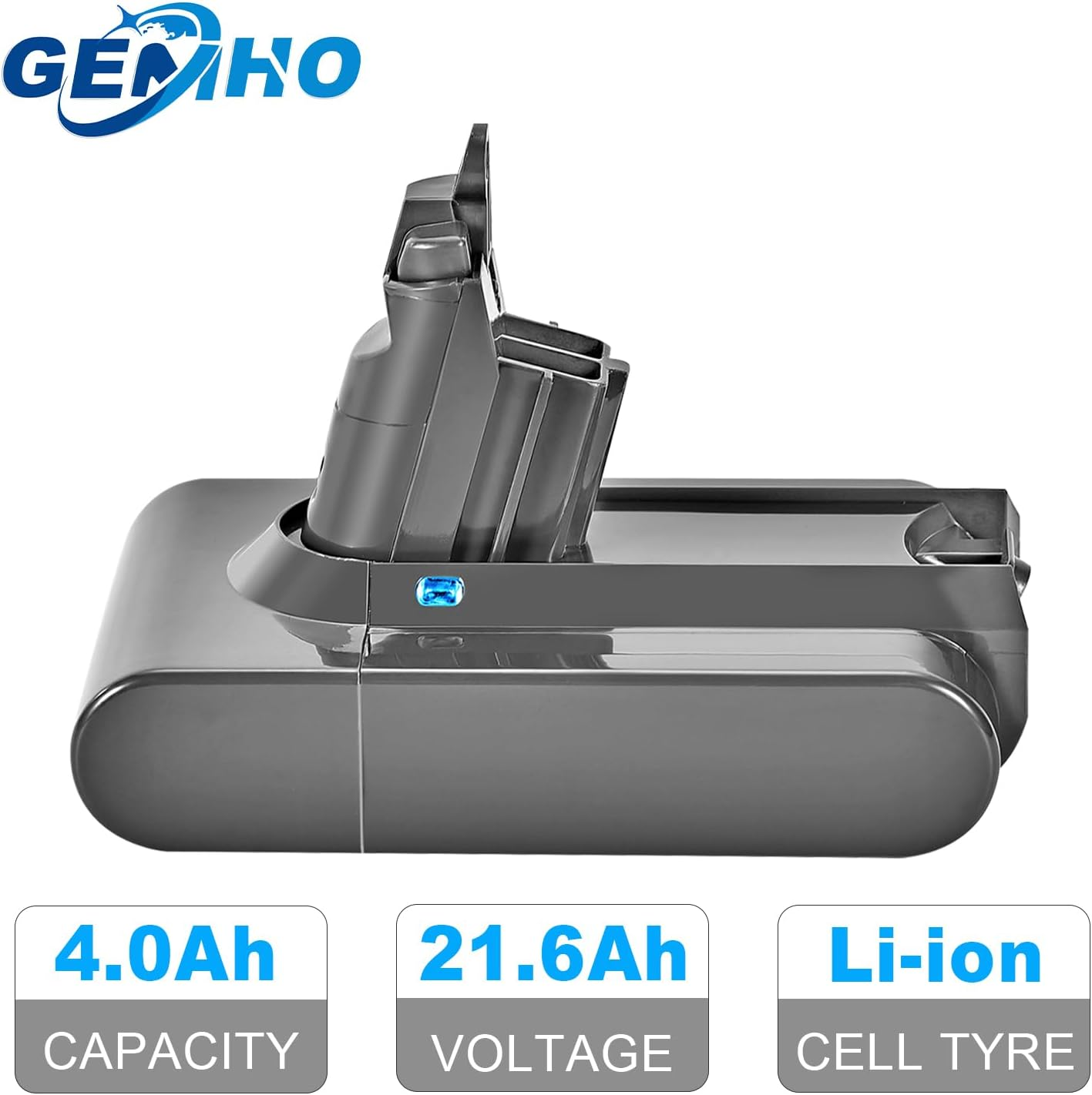 V6 Battery Replacement Compatible with Dyson V6 DC58 DC59 DC61 DC62 DC72 DC74 Absolute Animal Motorhead Slim SV03 SV04 SV05 SV06 SV07 SV09 Cordless Handheld Vacuum, 21.6V 4000Mah Lithium Battery image number 6