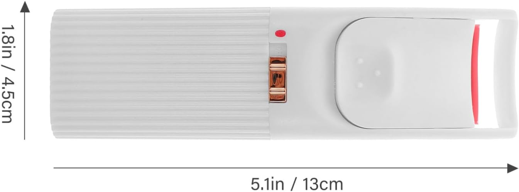 DEARMAMY Heated Eyelash Curler Portable Lash Curling Device White Mini Electric Eyelash Curling Machine for Natural Curled Lashes Women Beauty Tool