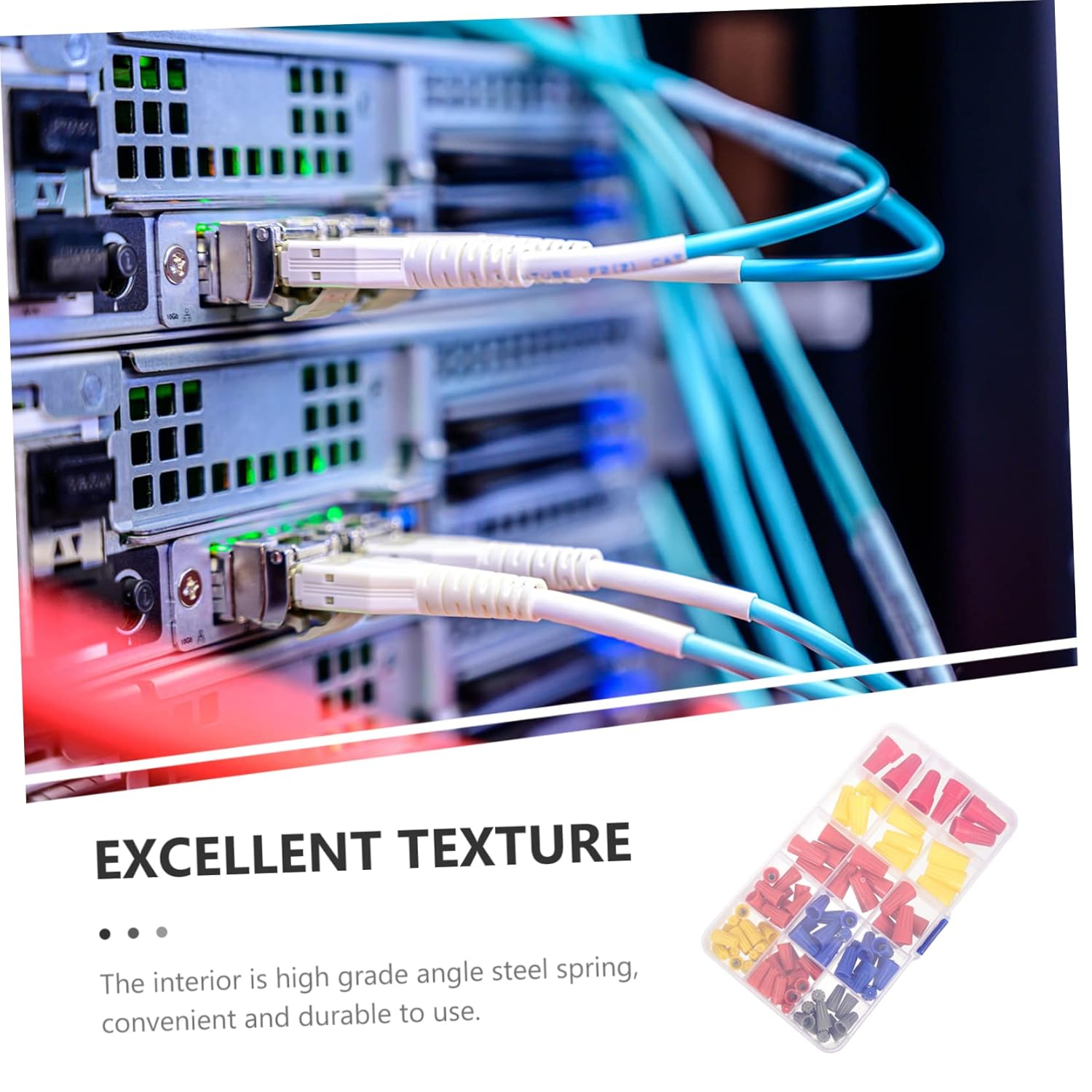 FELTECHELECTR 102Pcs Screw Type Crimping Cap Spring Insert Nuts Screw Terminals Wire Connectors Wire Connector for Quick Connection Ground Wire Connector Terminals with Spring Insert Wire Caps image number 4