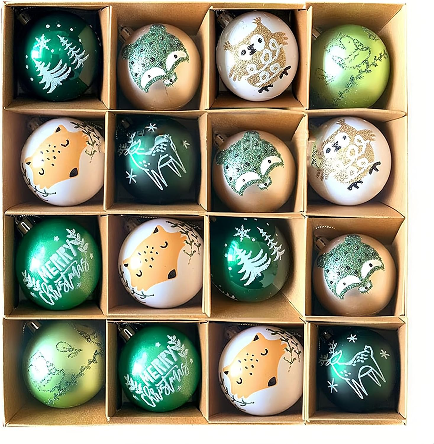 Mumoo Cat 44PCS Christmas Balls Decorations Set, Reusable Shatterproof Christmas Balls Hanging with Lanyard Decorative Unbreakable Trinket Balls for Christmas Holiday Party Home Decor (Red&Green)