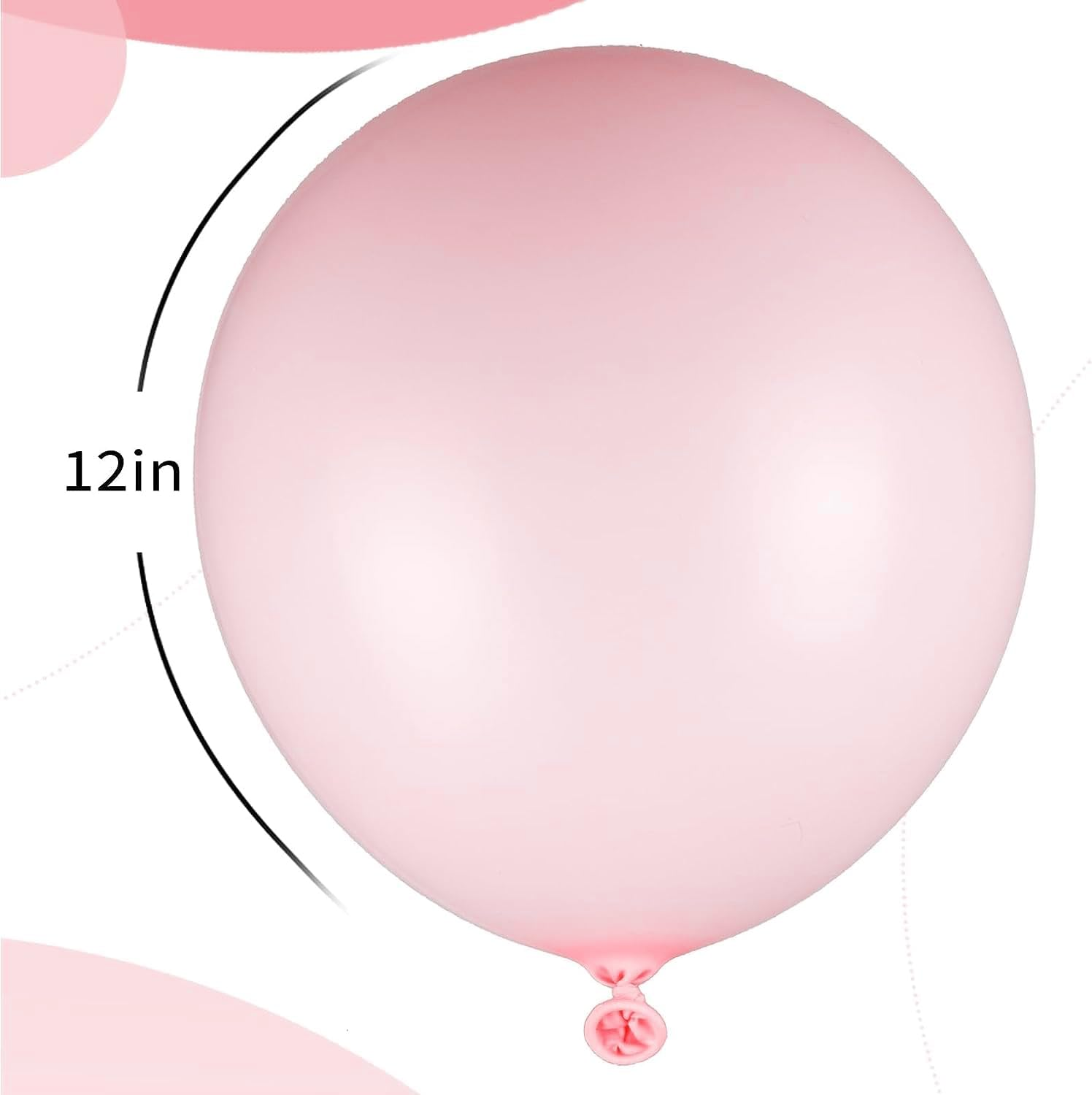 110Pcs Light Pink Balloons, 12Inch Pink Latex Party Balloons, Helium Quality for Birthday Gender Reveal Wedding Baby Shower Party Decorations(With 2 Pink Balloons)