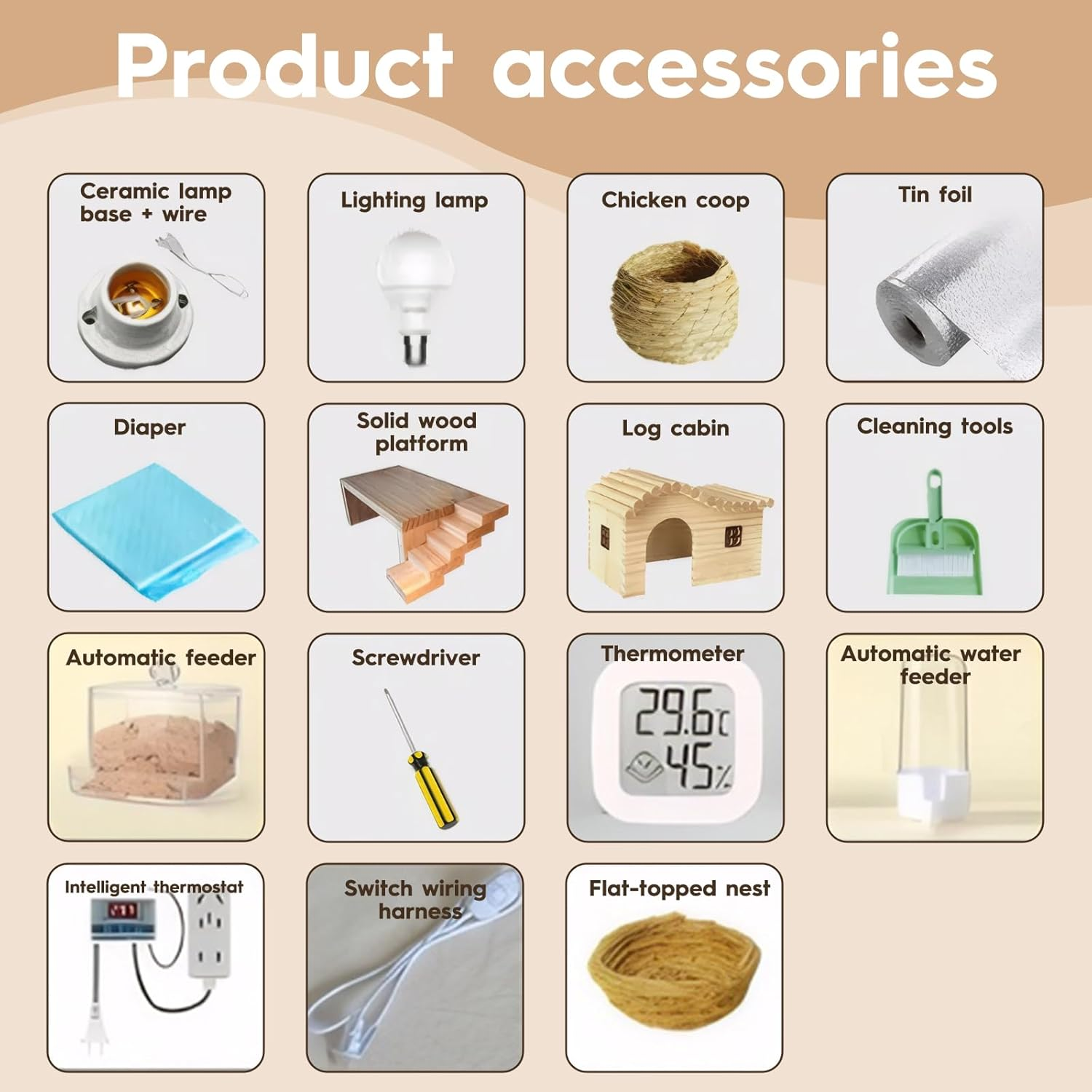 Chicken Brooder Box Kit,Wooden Brooder Box with 2 Openable Doors, Acrylic Panels, and Top Opening-Ideal for Chicks, Ducks, Quail,Hamsters and Small Animal (80Cm&times;40Cm&times;40Cm) image number 4