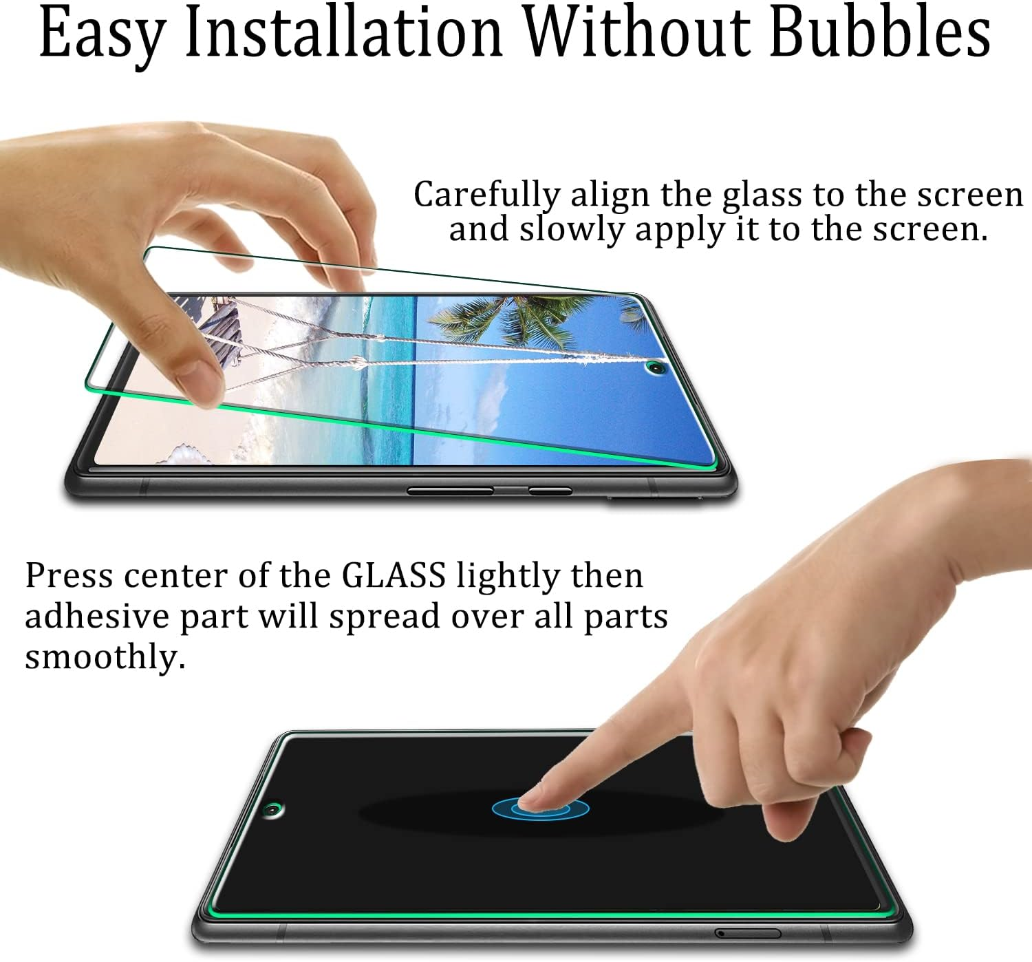 [2-Pack] KATIN Compatible for Google Pixel 7A Tempered Glass Screen Protector, Support Unlock Fingerprint, anti Scratch, Bubble Free, 9H Hardness, Case Friendly