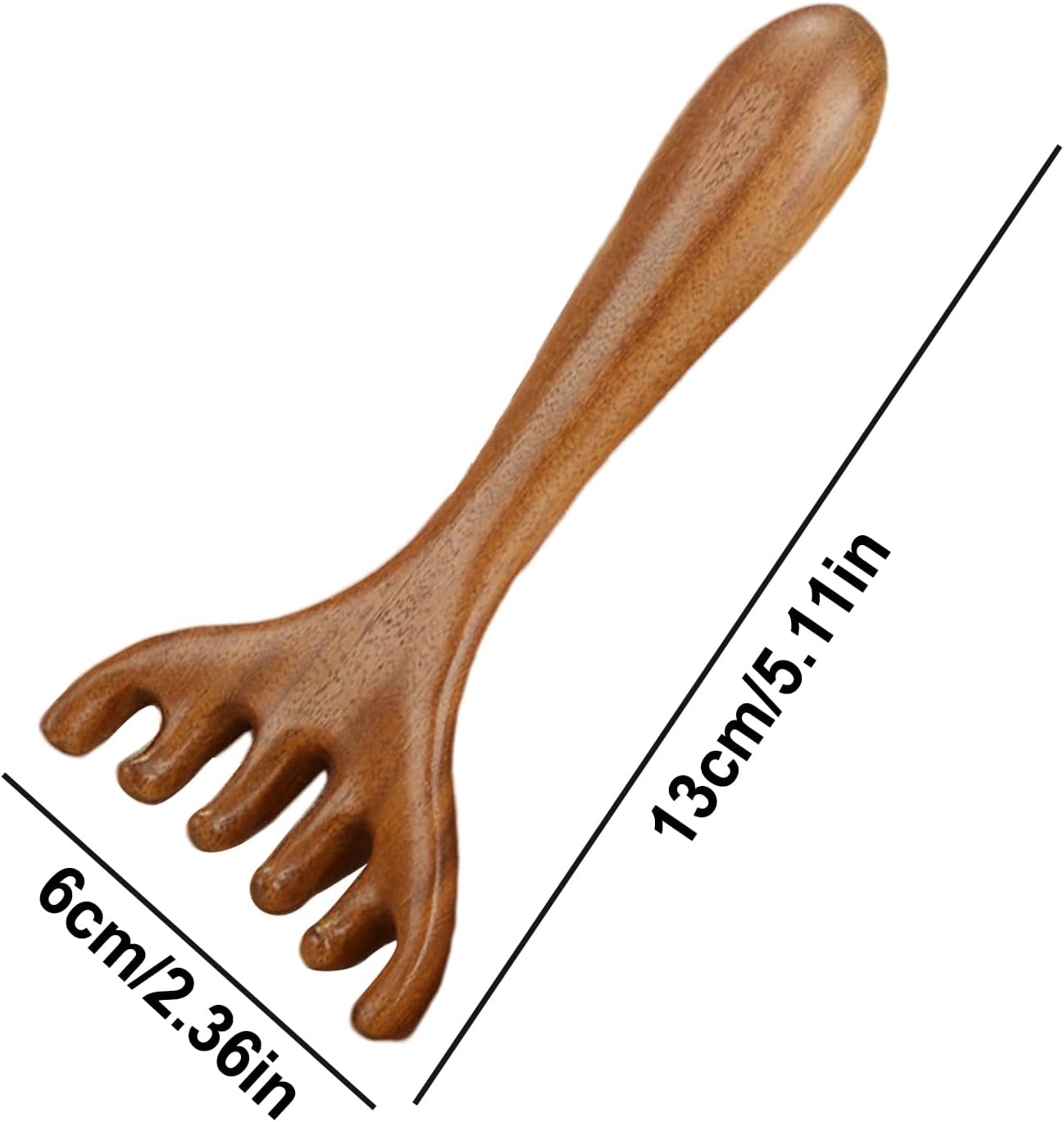 2 Pieces Deer Antler Wide Tooth Massage Comb | Portable Six Claw Massage Comb | Head Scalp Massager | Scalps Stimulator for Women Hair Growth image number 2