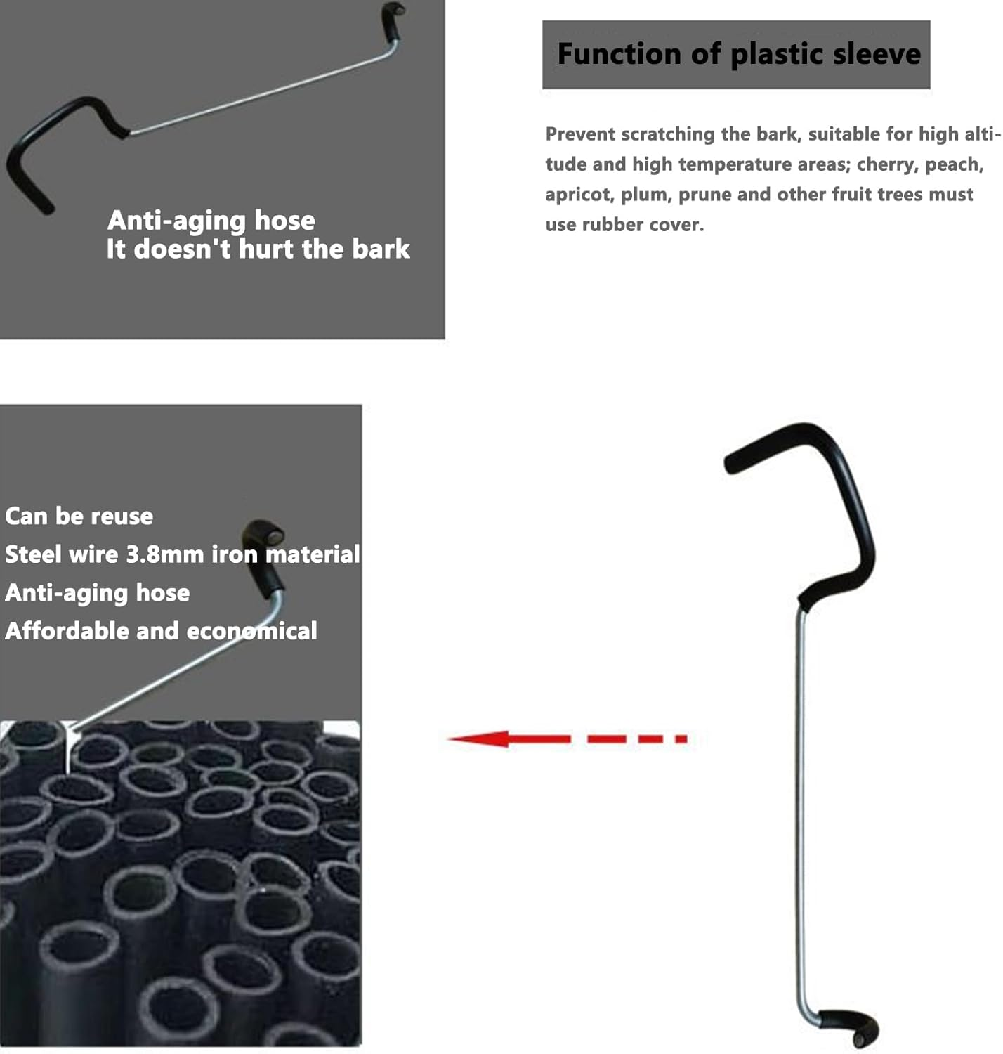 Fruit Tree Branch Spreader 20PCS Fruit Trees Limb Spreader Versatile Durable Solution for Tree Support Branches Extension (7 Inches)