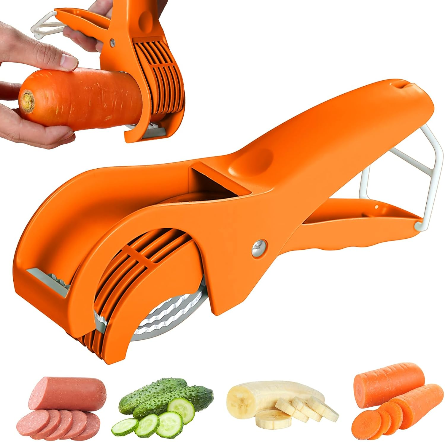 2 Pack Banana Slicer,Stainless Steel Banana Cutter,Fruit Salad Cutter Kitchen Tools for Banana, Hotdog, Strawberry (Green)