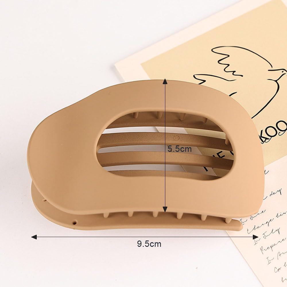 CUEMOON Pack of 5 Hair Clips for Women, French Hair Clips, Curved Design, Flat Claw Clip for Thin Hair and Thick Hair image number 4