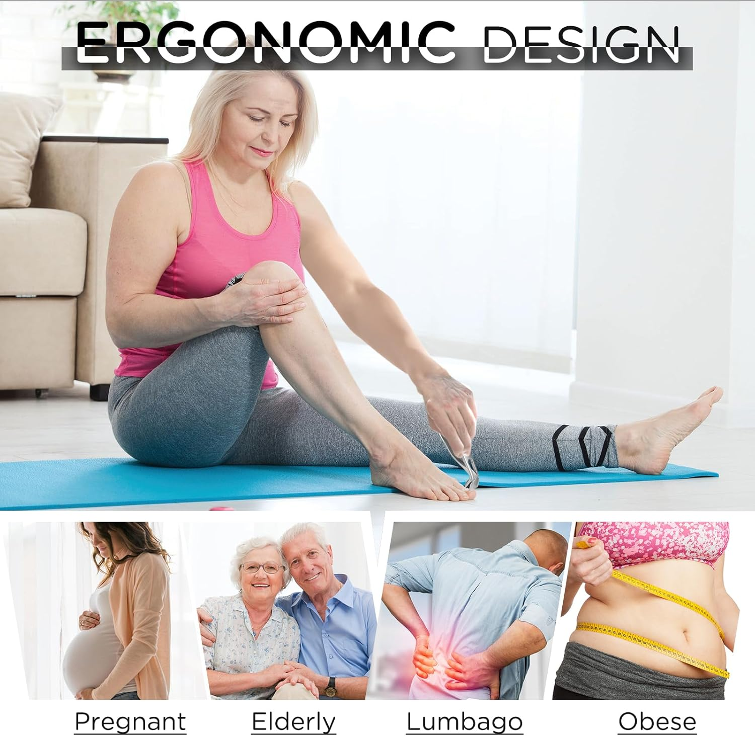 Nail Clippers for Seniors, Wide Jaw Fingernail Clippers and Angled Head Toenail Clippers for Thick Nail, Professional German Nail Clippers for Men, Women&Pregnant，Sliver image number 6