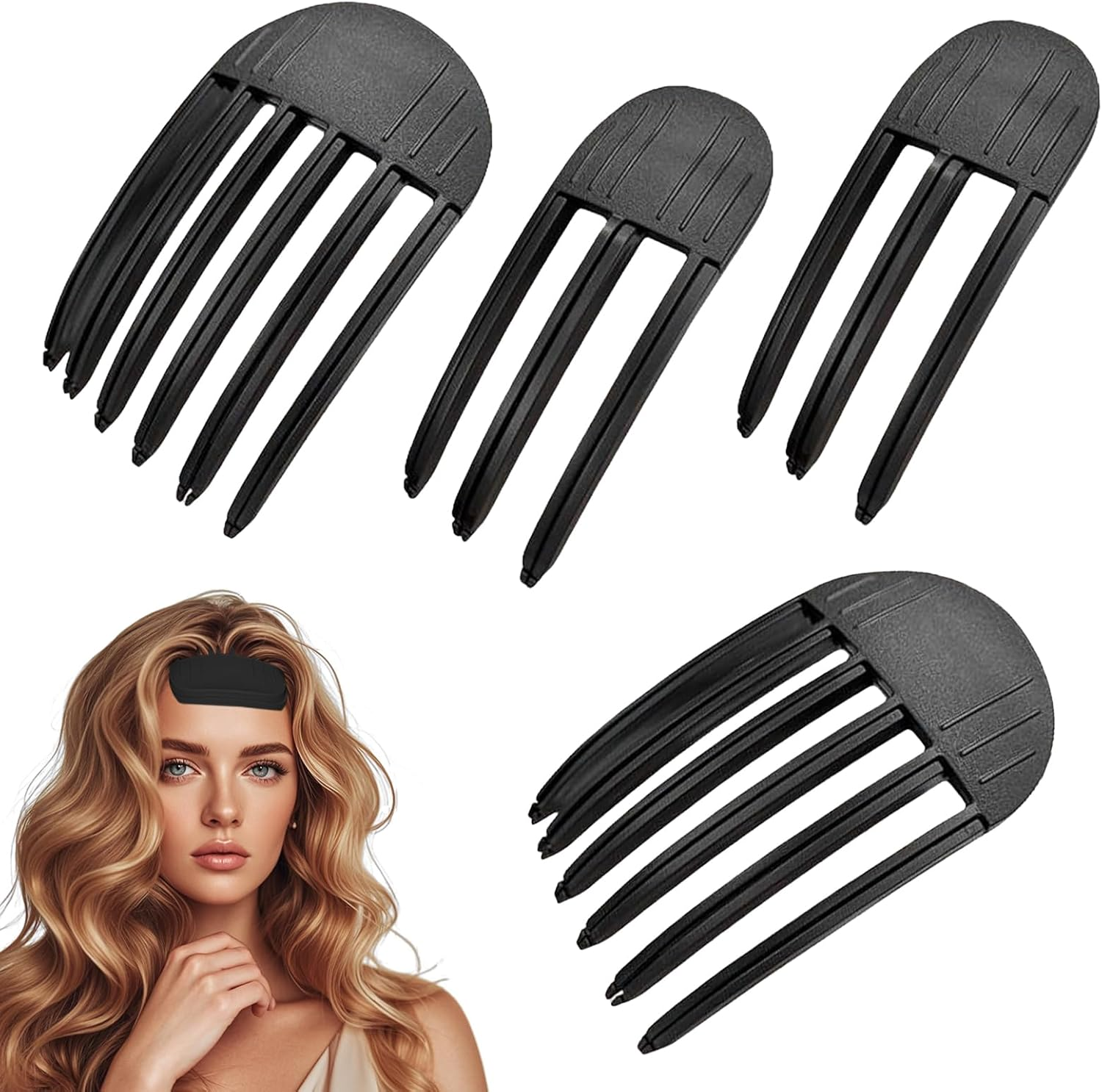 SZSMW 4 Volume Clips, Volume Clips, Hair Root, Volume Clips, Suitable for All Hair Types and Styles, It Can Help You Create the Ideal Hairstyle, Perfect for Travel or Holidays image number 2
