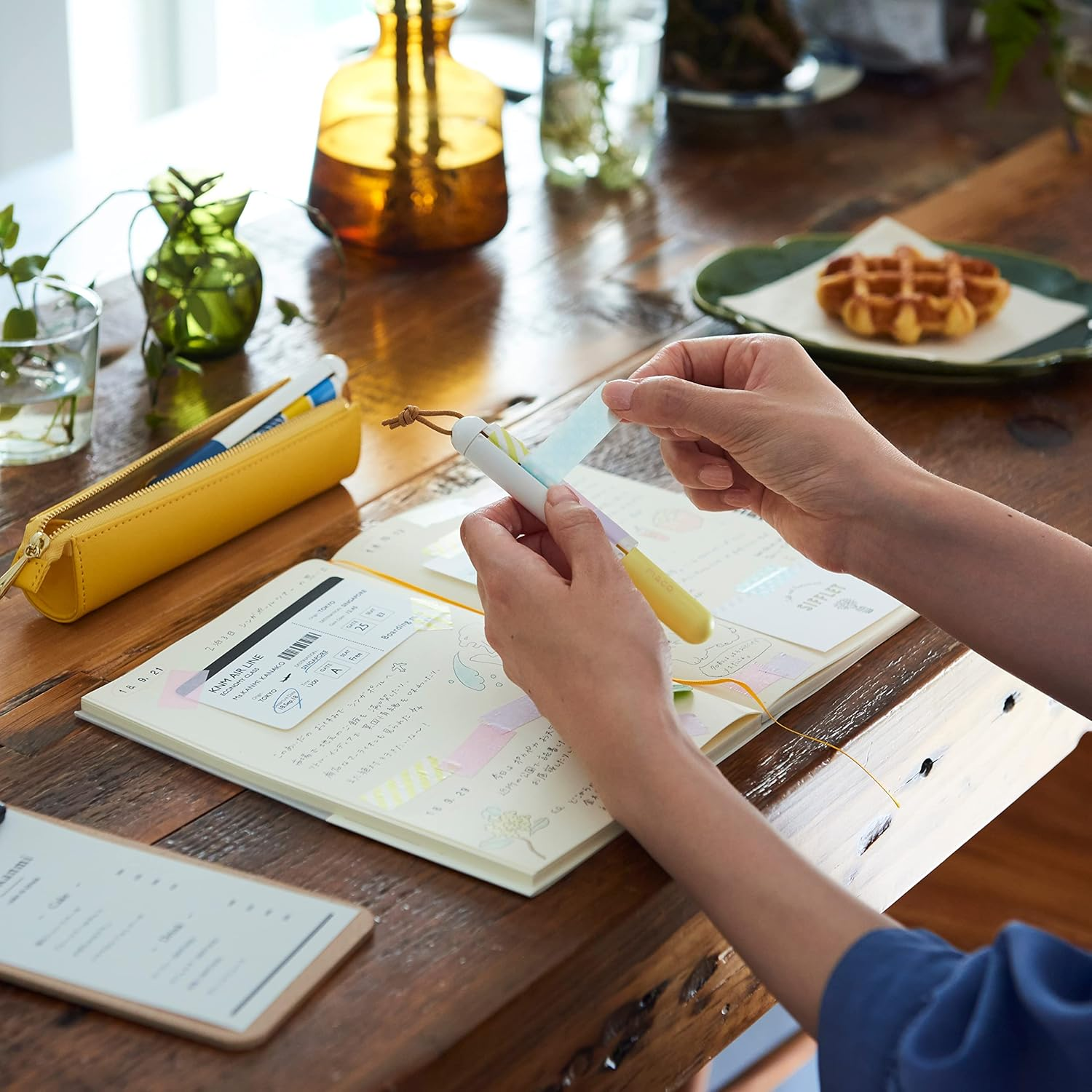 Kamido Masking Tape Holder Mako Pastel Yellow MC-1001 - Dedicated Koaki Core image number 2