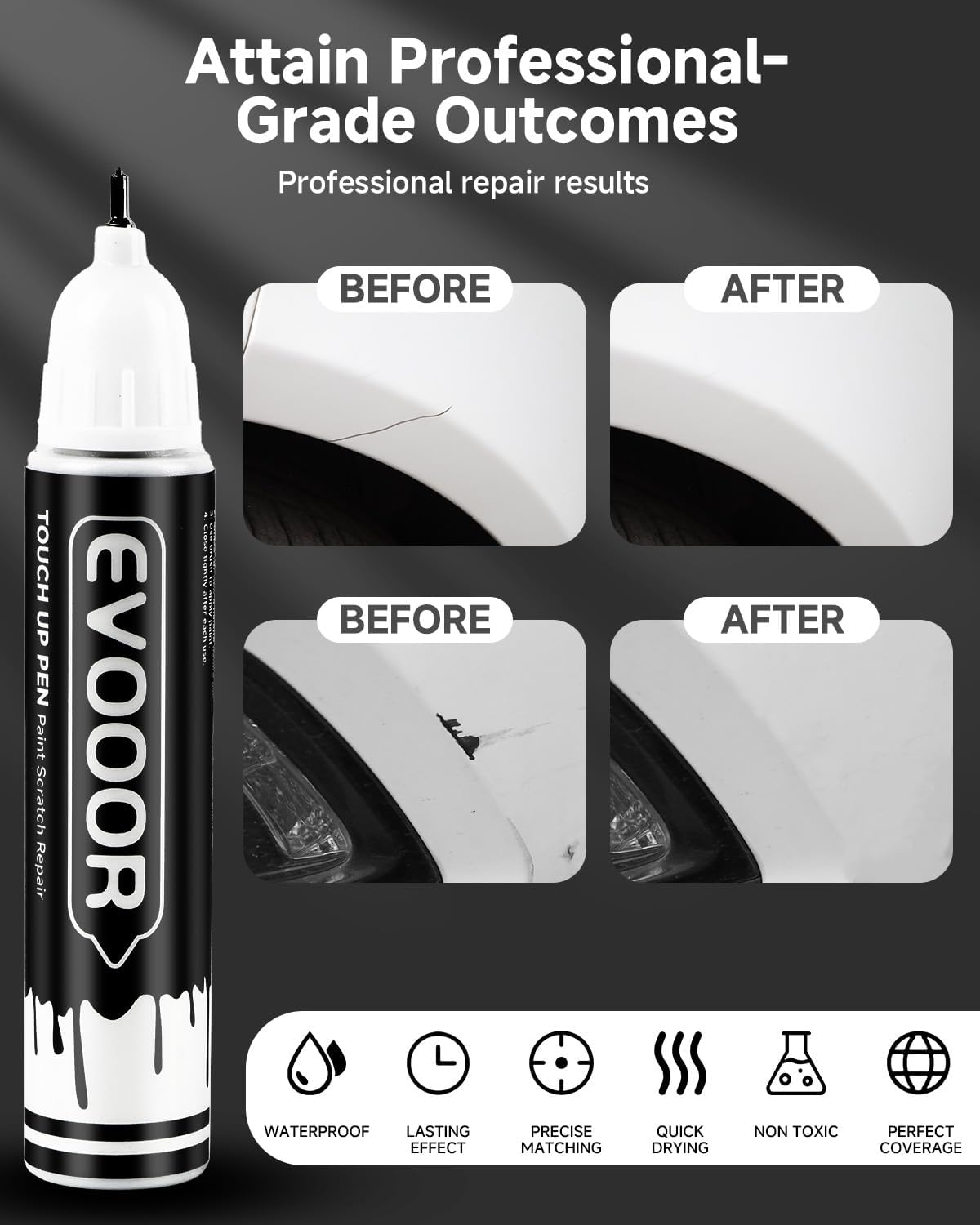 G1U Ice Silver Metallic Touch up Paint Compatible with Subaru Exact Match 2 in 1 Touch up Paint for Chips and Nicks Repair with 2Pcs Disposable Micro Applicators image number 4