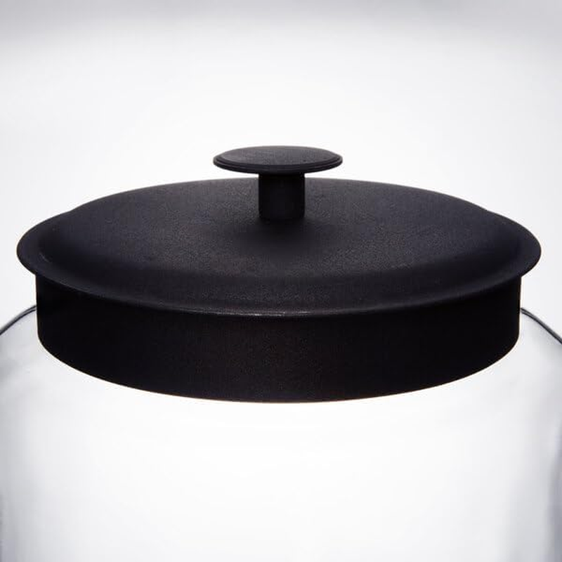 Anchor Hocking Montana Jar with Black Lid &ndash; Durable Glass Storage Jar for Flour, Pasta, Coffee or Tea &ndash; Clear Design for Easy Visibility and Freshness &ndash; 1.9 Litre Capacity image number 1