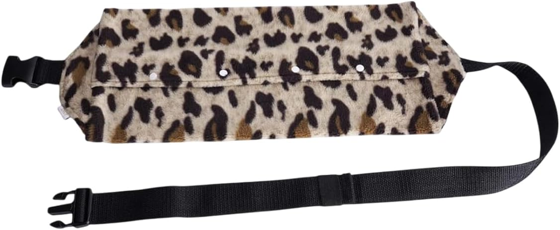 AIMALL Leopard Print Soft Plush Reptile Travel Bag for Lizard Chameleon Guinea Pig Small Animal Carrier with Adjustable Strap, Outing Shoulder Pouch 55.5&times;21Cm