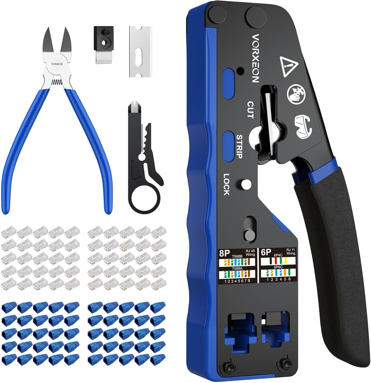 VORXEON RJ45 RJ11 Crimping Tool Network Cable Tool