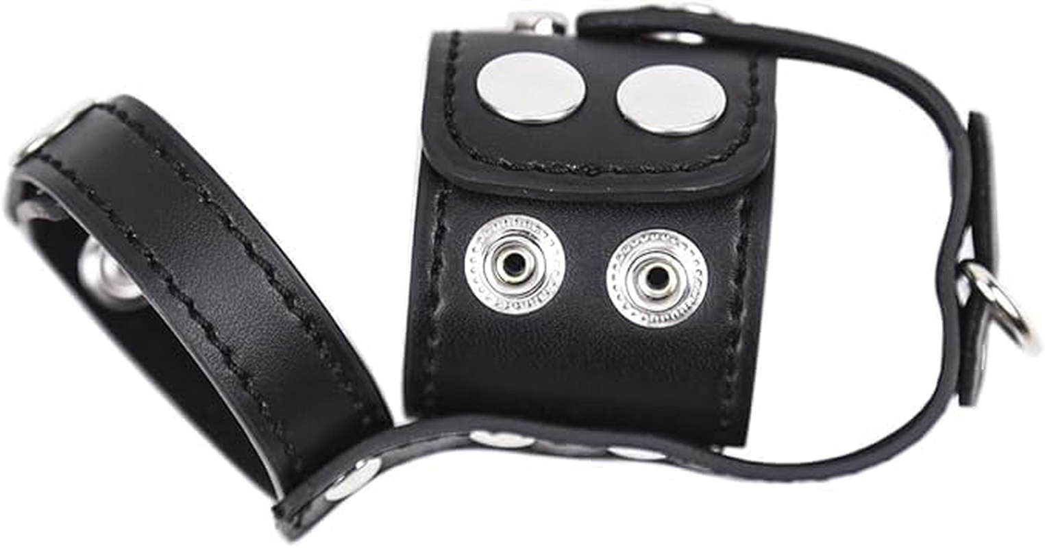 Cock Ring Bondage Rope with Leather Adjustable Chastity Belt Restraint Scrotum Set Reusable Ere-Ction BDSM Sex Toys for Enhanced Sensual Play and Intimate Exploration Male Sex Toys image number 5