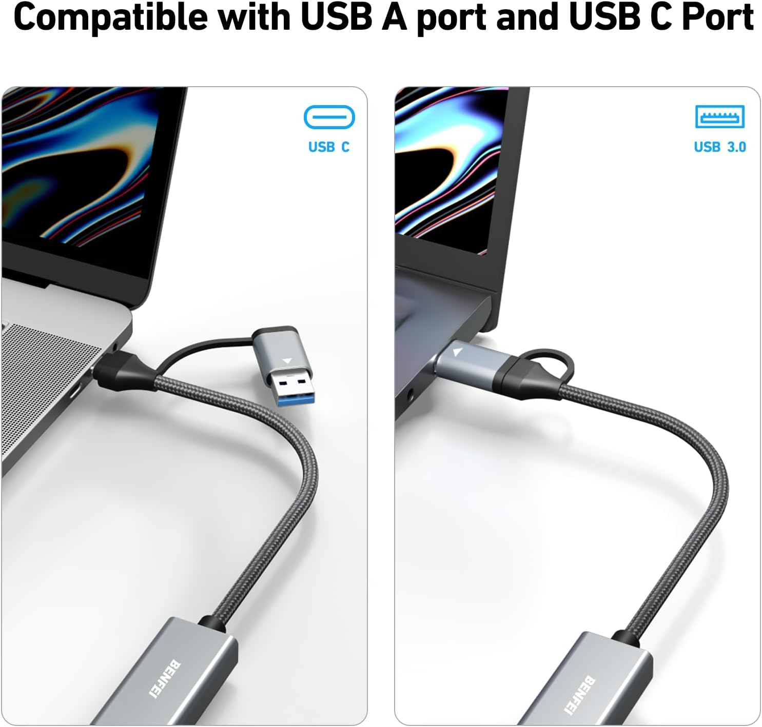 BENFEI Video/Audio Capture Card Supporting Full HD 1080P 60FPS for Streaming, Recording, Gaming, Compatible with Switch, PS4, PS5, Xbox, Work with Pc/Windows/Mac OS image number 5