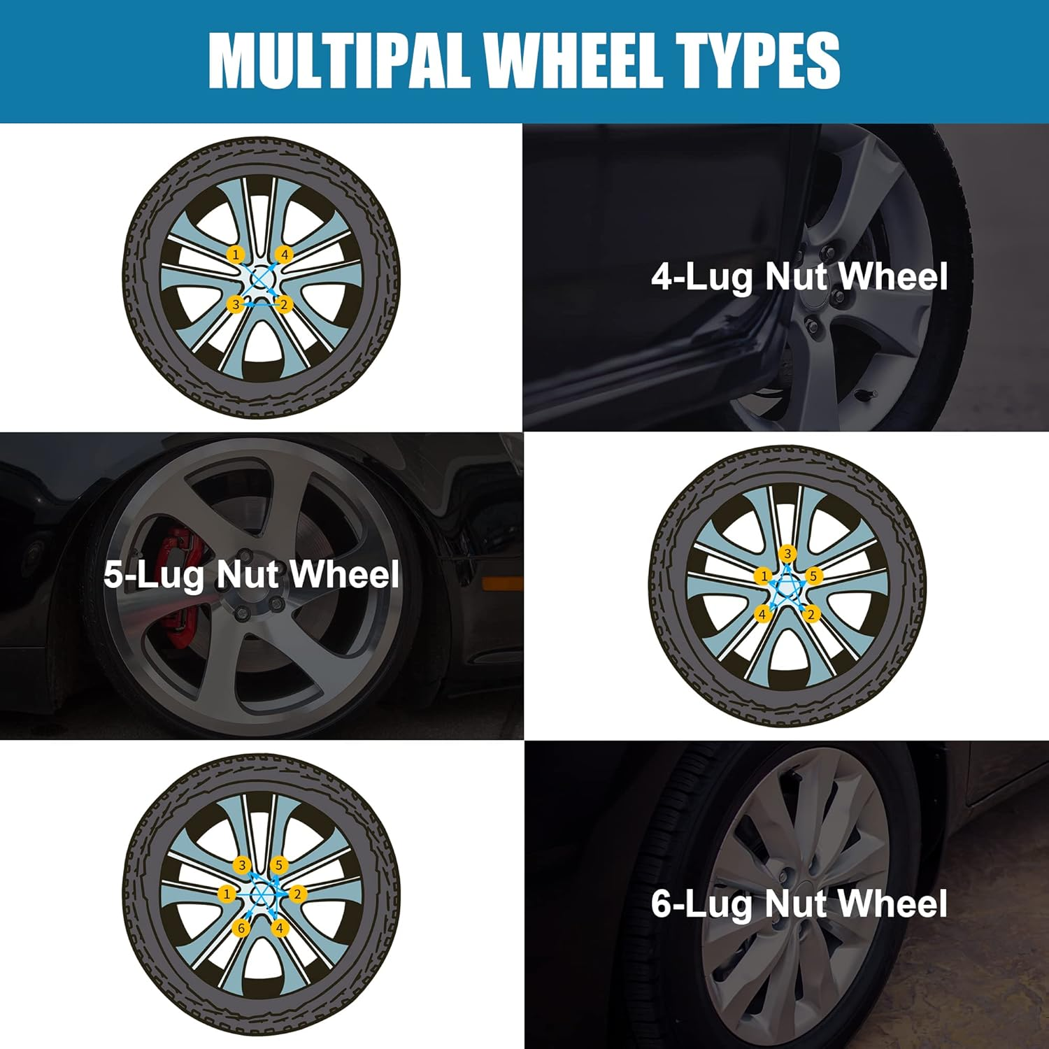 Gaemi M12X1.25 Lug Nuts,20 PCS Chrome Closed End Bulge Acorn Wheel Lug Nut for Aftermarket Wheels,3/4 Inch Hex image number 6