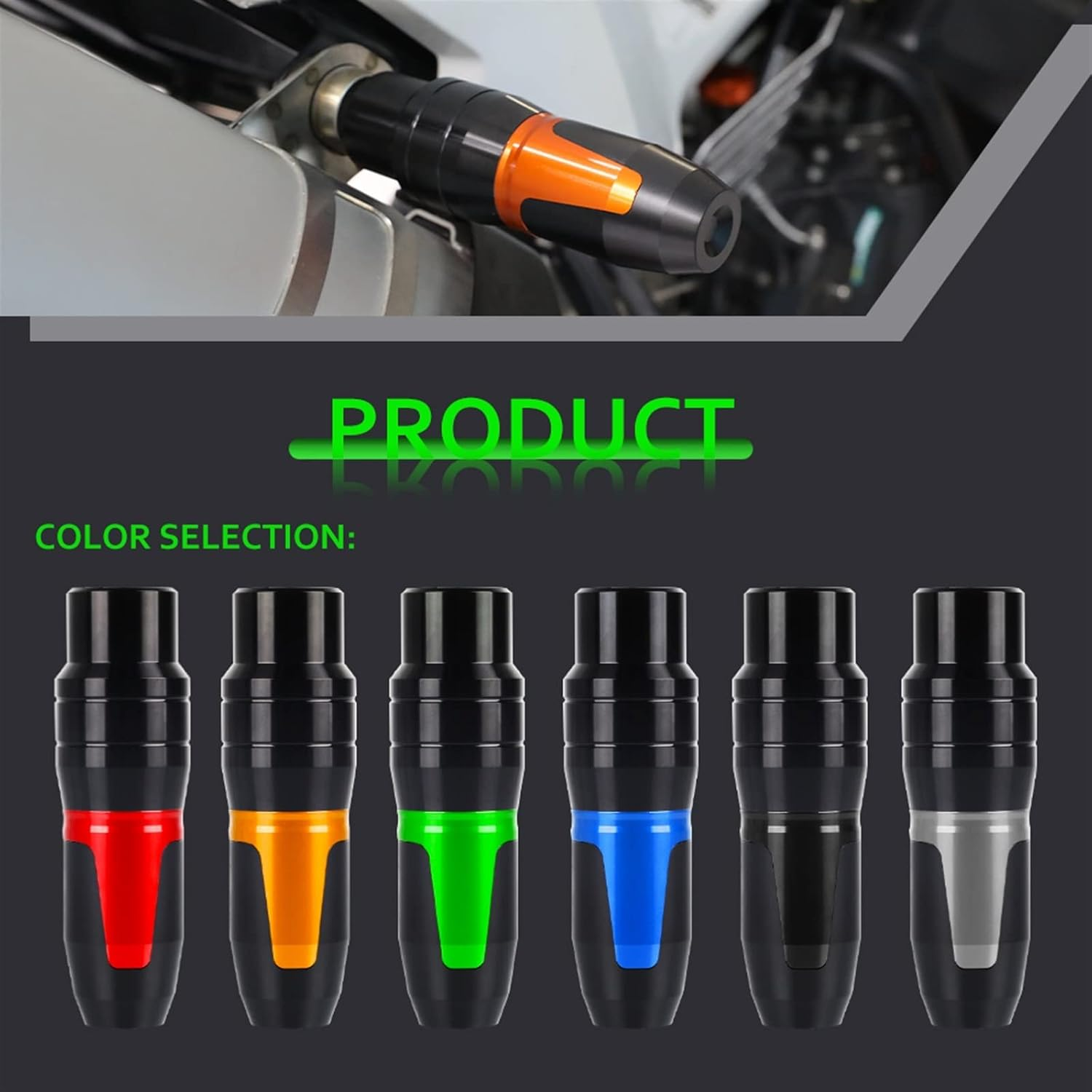 Motorbike Frame Sliders for Y┐AMAHA AEROX155 NVX155 AEROX 155 NVX 155 Motorcycle Accessories Aluminum Exhaust Frame Sliders Crash Pads Falling Protector (Color : Green, Size : AEROX155)