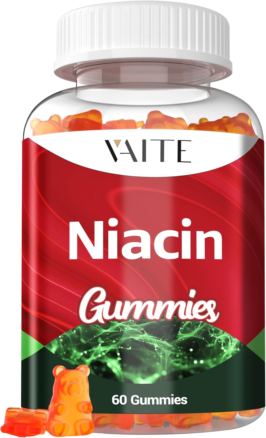 Niacin (Vitamin B3) 1000Mg Supplement &ndash; Antioxidant & Energy Support, Nicotinic Acid for Nutrient Conversion & Skin Hydration, Sugar-Free, 60 Vegan Gummies, Non-Gmo, Daily Chewable image number 1
