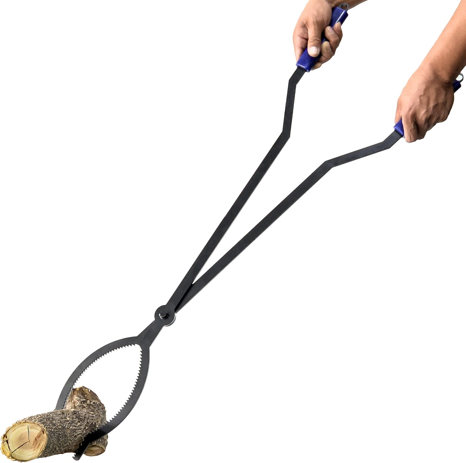 40" Fire Tongs Firewood Grabbers, Stainless Steel Large Fire Pit Tool Indoor Fireplace Outdoor Bonfire Campfire Backyard Deck Camping Log Grabbers Tool