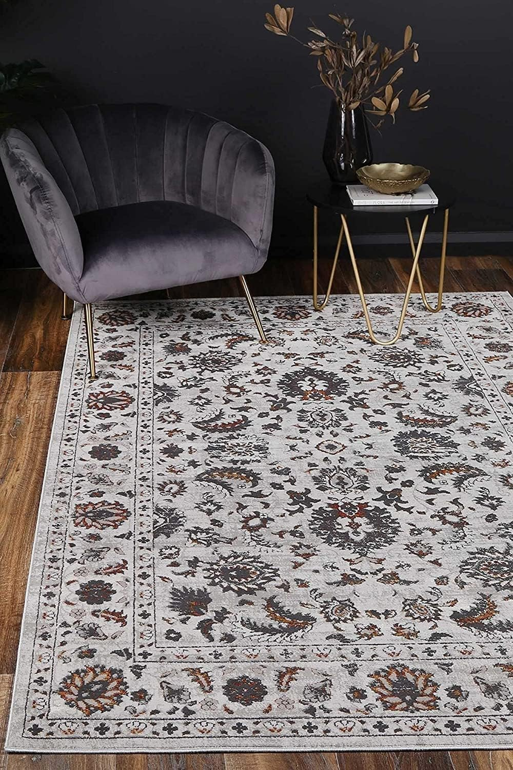 Lagos Floral Rug, 240 Cm X 330 Cm, Dark Grey image number 2