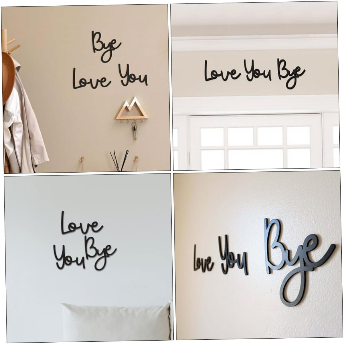 Levemolo Wooden Letter Wall Art Life Decor Handcarved Pine Wood Sign for Living Room Bedroom Entryway Artistic Home Ornament image number 2