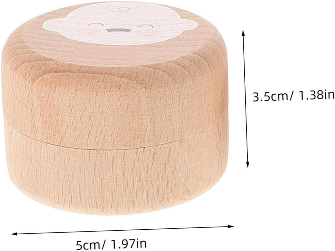 Zerodeko 2Pcs Wooden Cute Tooth Box Keepsake Storage for First Lost Teeth Boy Girl Girls Boys image number 4