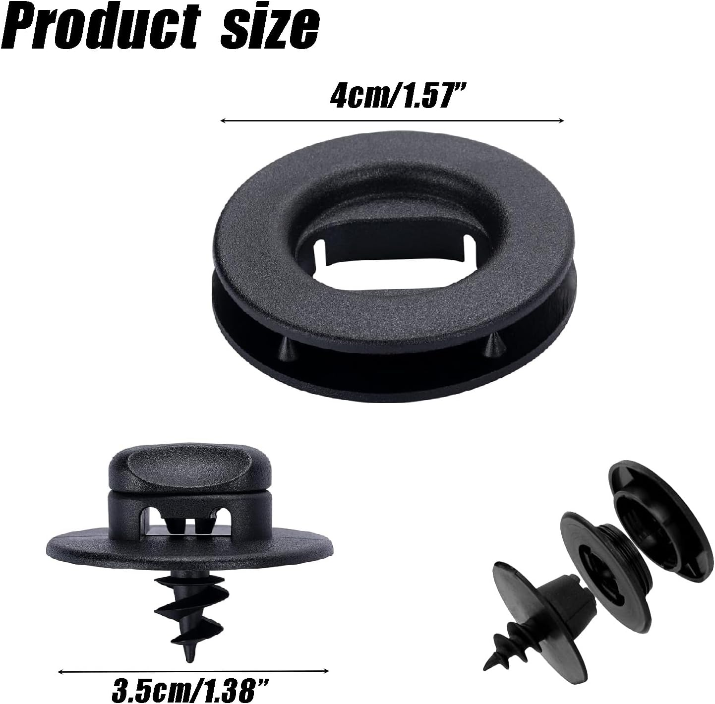 Wzenclave 4 Sets Car Floor Mat Retainer Clip Kit Automotive Carpet Clips Holder Clamps Car Floor Carpet Fixator Rotating Button Foot Pad anti Slip Buckle Compatible with Volkswagen and Skoda image number 5