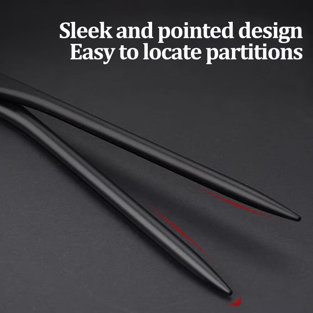 Carbon Fibre Tail Combs, 2 PCS Plastic Rat Tail Combs, Fine Tooth Teasing Comb for Women & Men, anti Static Long Handle Comb for Salon, Hairdressing, Barber, Sectioning Hair, Wet/Dry Fine Hair image number 4