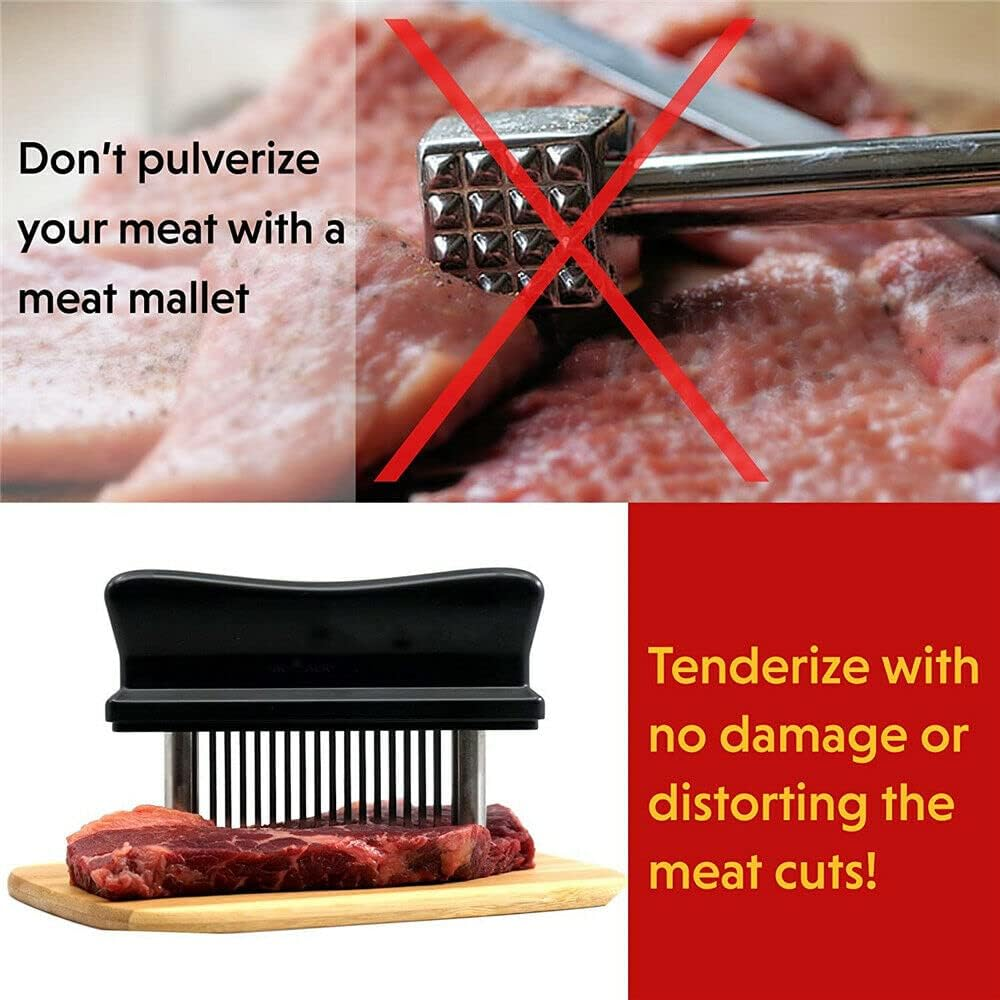 48-Blade Stainless Steel Pin Steak Meat Tenderizer Hammer Chicken Beef Mallet image number 5